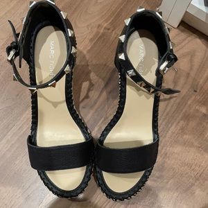 Marc fisher rock stud espadrille wedges